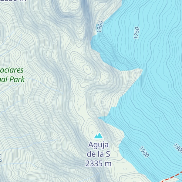 Map of Aguja Saint-Exupery