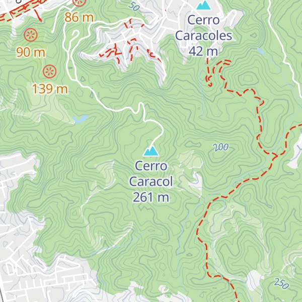 Map of Cerro Caracol