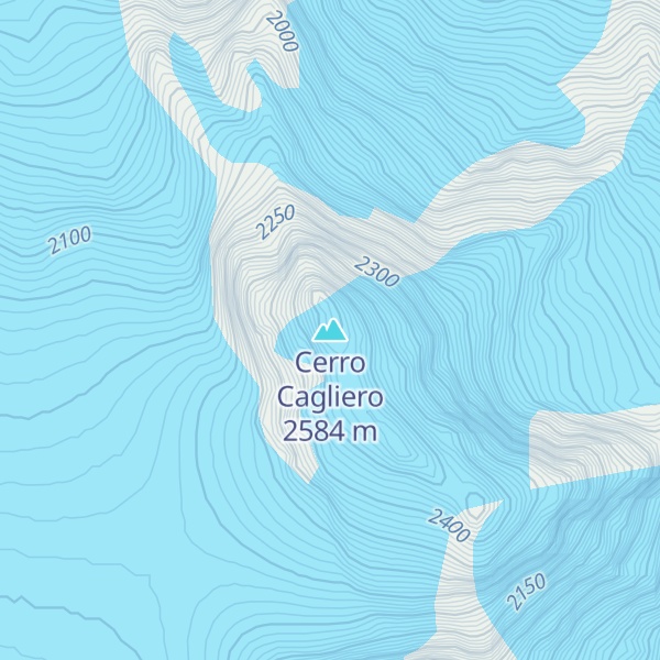 Map of Cerro Cagliero