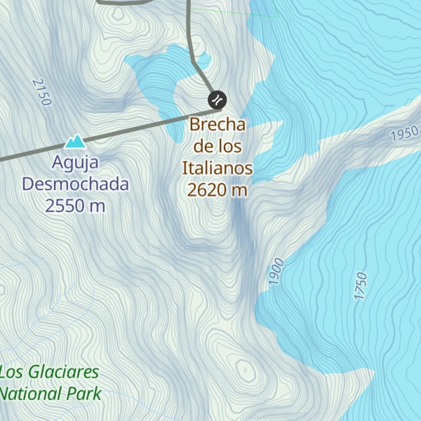 Map of Aguja Poincenot
