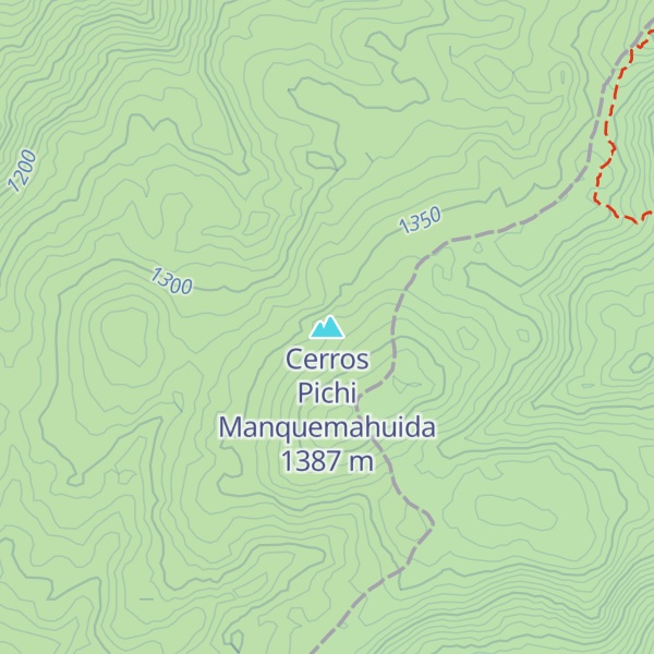 Map of Cerros Pichi Manquemahuida