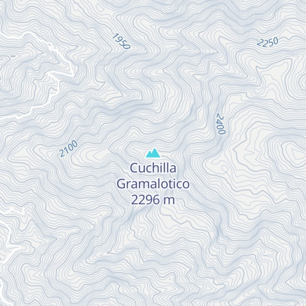 Map of Cuchilla Gramalotico