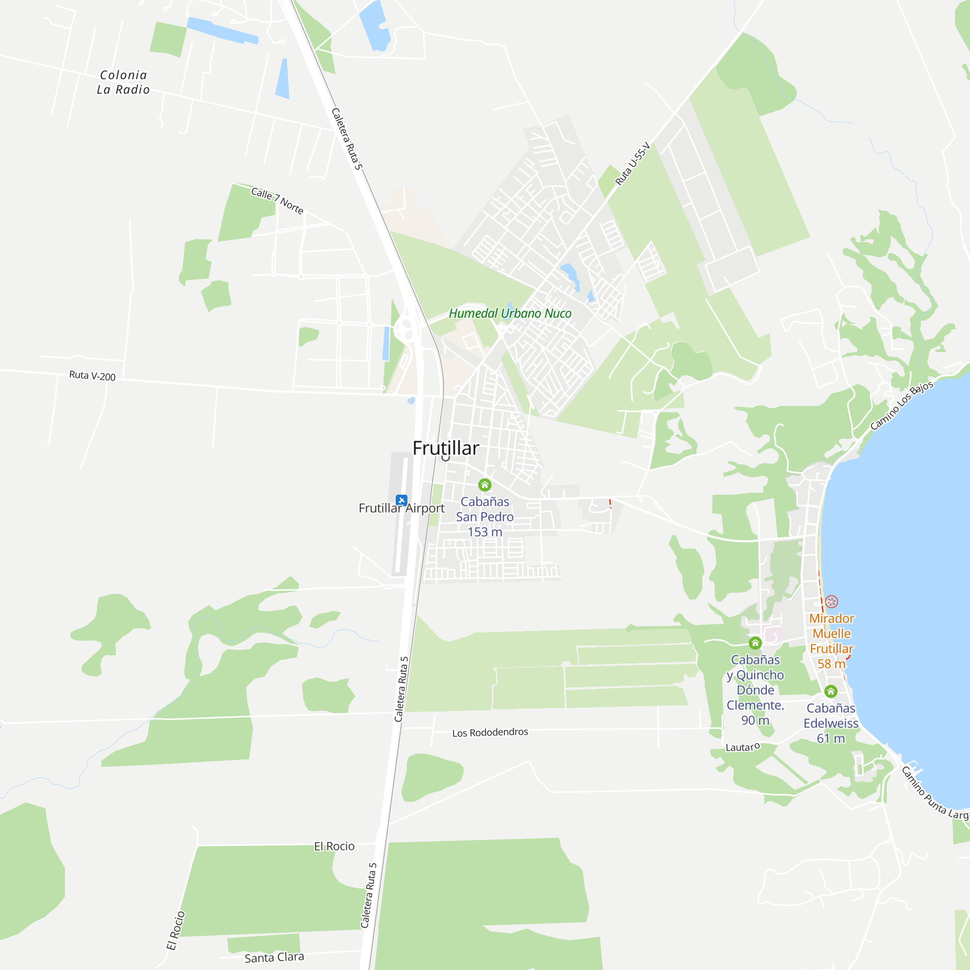 Cabañas San Pedro map