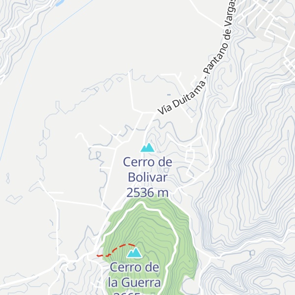 Map of Cerro de Bolivar