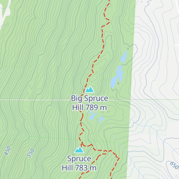 Map of Big Spruce Hill
