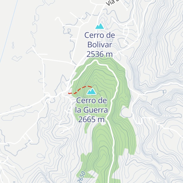 Map of Cerro de la Guerra