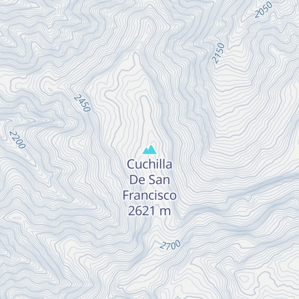 Map of Cuchilla De San Francisco