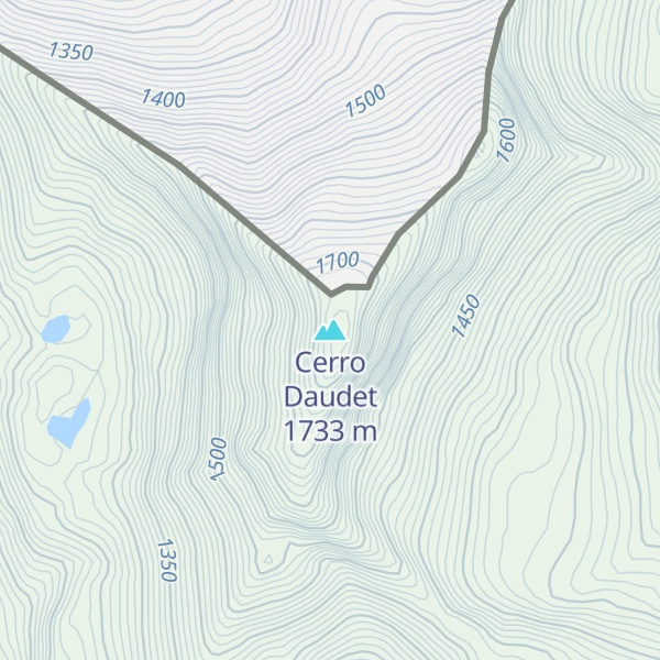 Map of Cerro Daudet