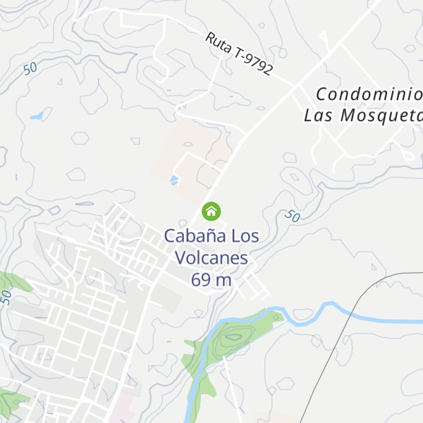 Map of Cabaña Los Volcanes