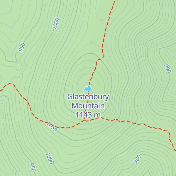 Map of Glastenbury Mountain