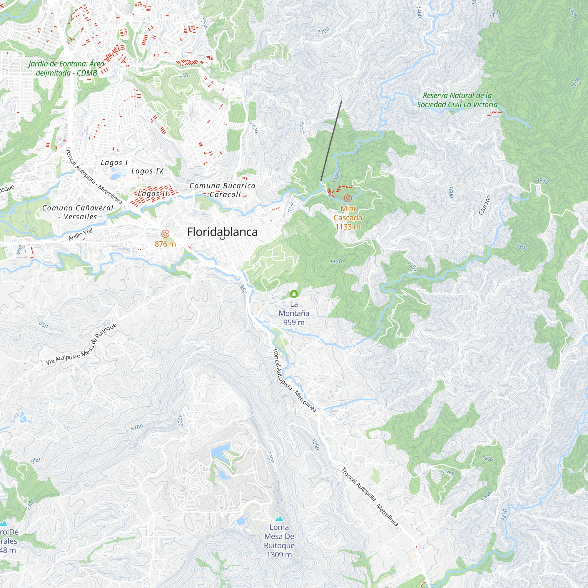 La Montaña map