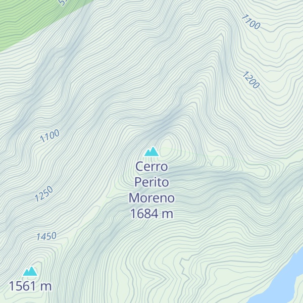 Map of Cerro Perito Moreno
