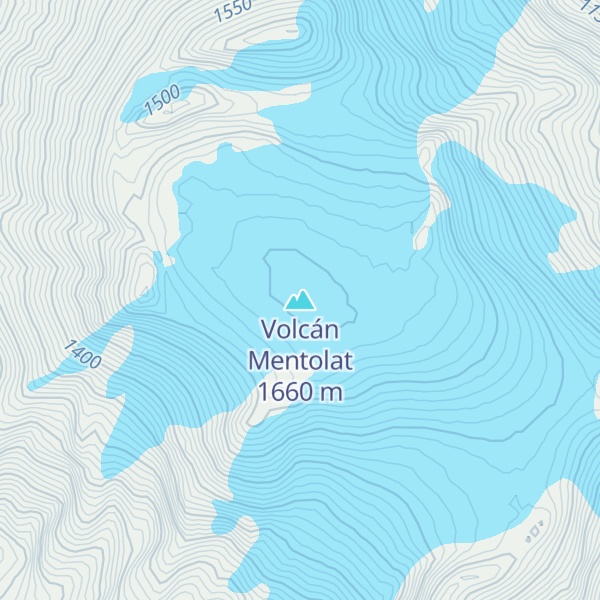 Map of Volcán Mentolat