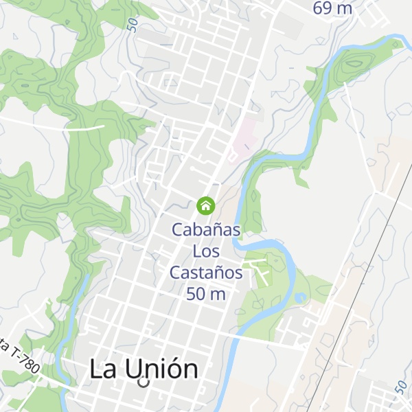 Map of Cabañas Los Castaños