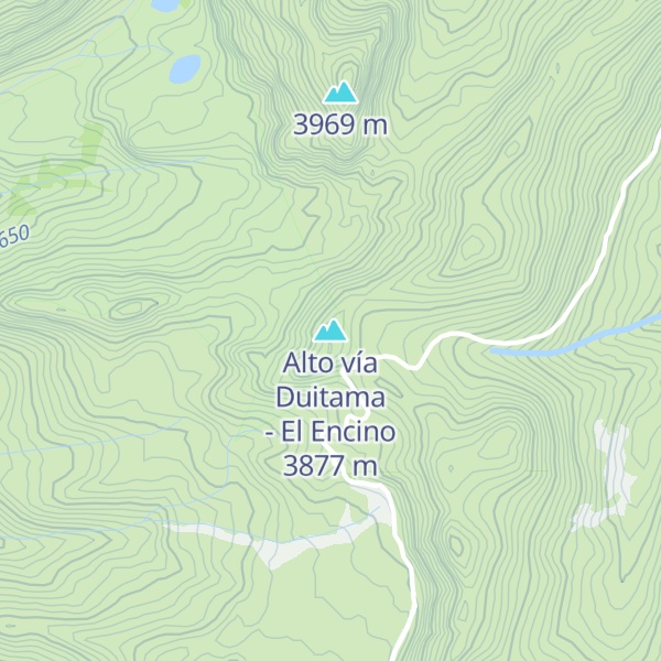 Map of Alto vía Duitama - El Encino