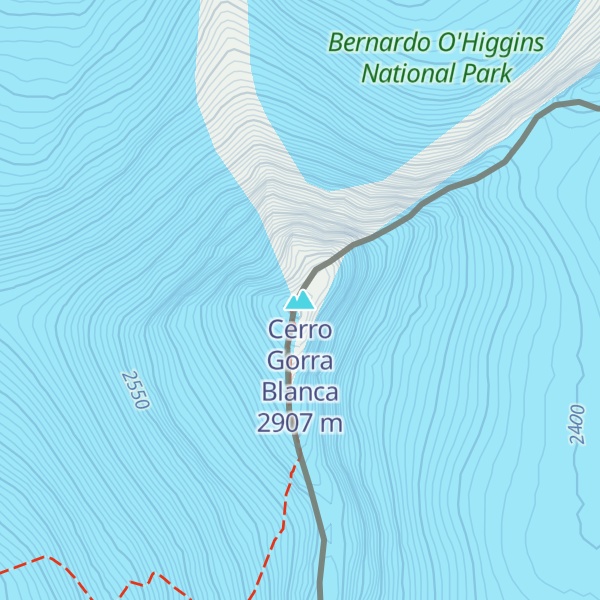 Map of Cerro Gorra Blanca