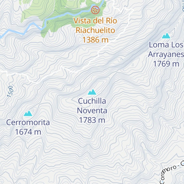 Map of Cuchilla Noventa