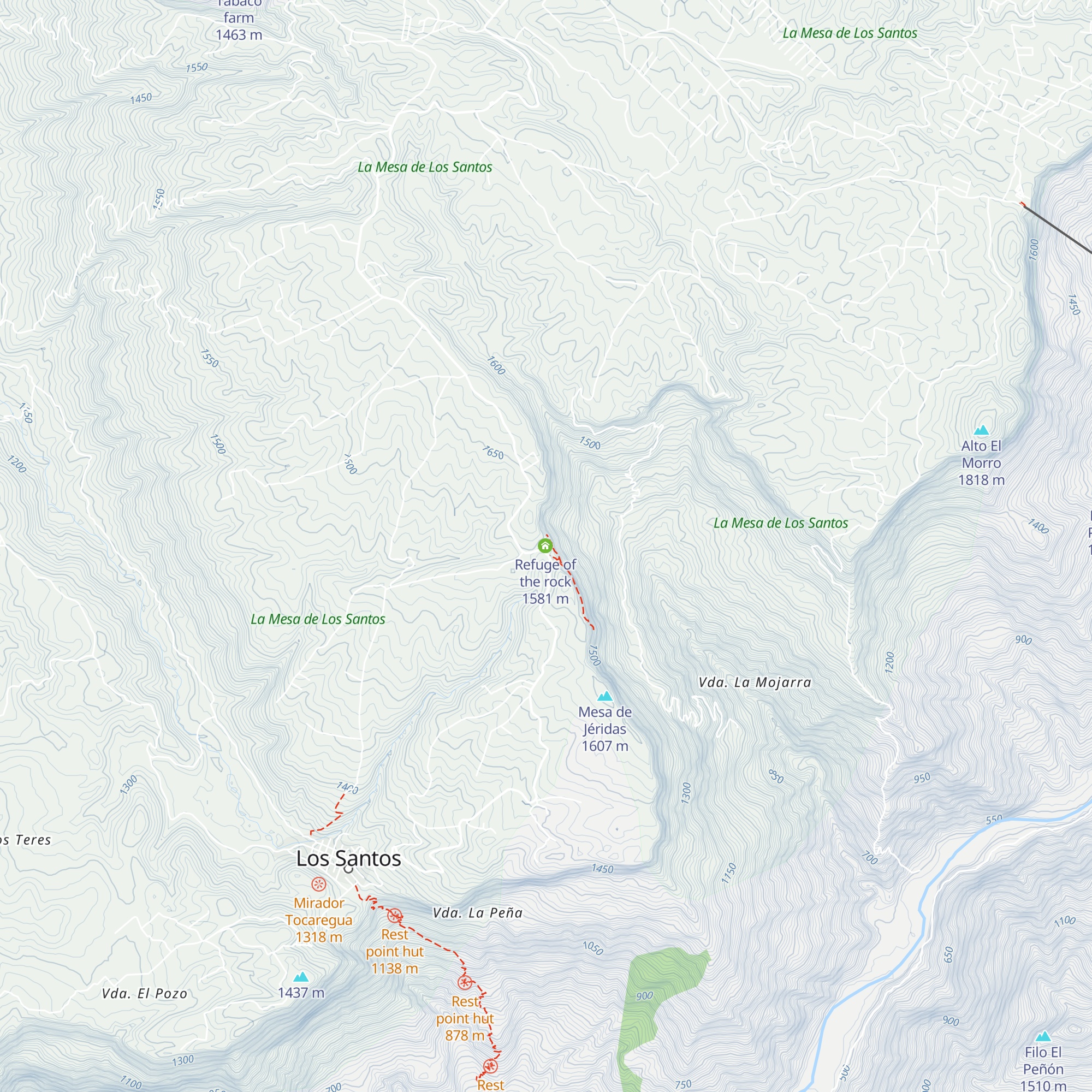 Refugio La Roca map