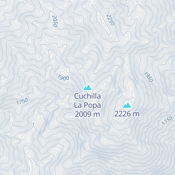 Map of Cuchilla La Popa