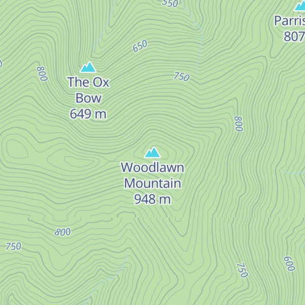 Map of Woodlawn Mountain
