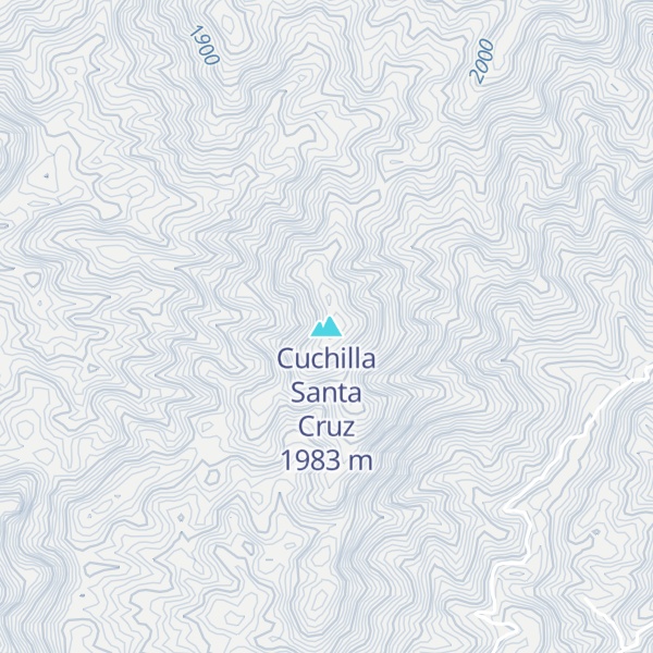 Map of Cuchilla Santa Cruz