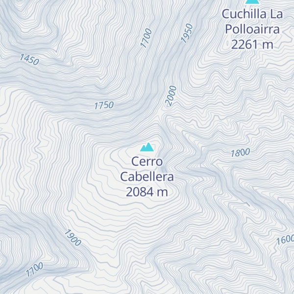 Map of Cerro Cabellera