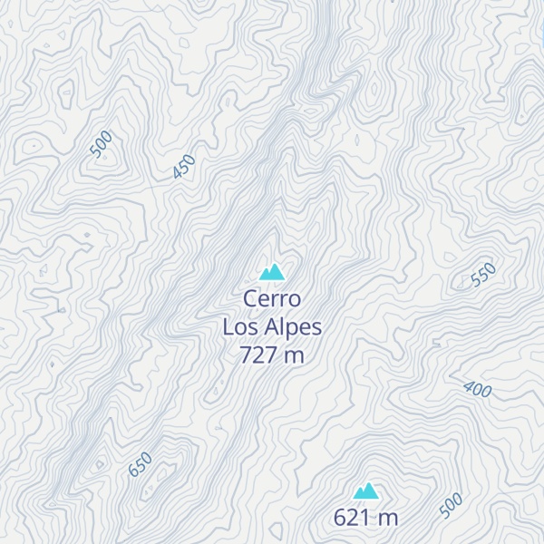 Map of Cerro Los Alpes
