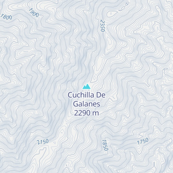 Map of Cuchilla De Galanes