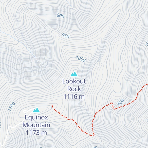 Map of Lookout Rock