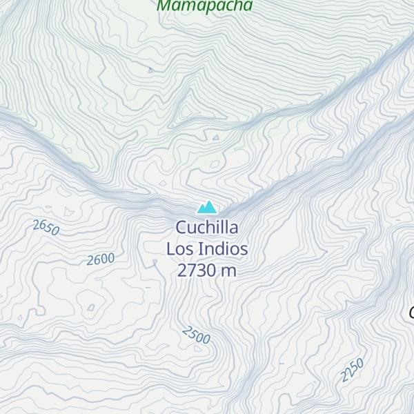 Map of Cuchilla Los Indios