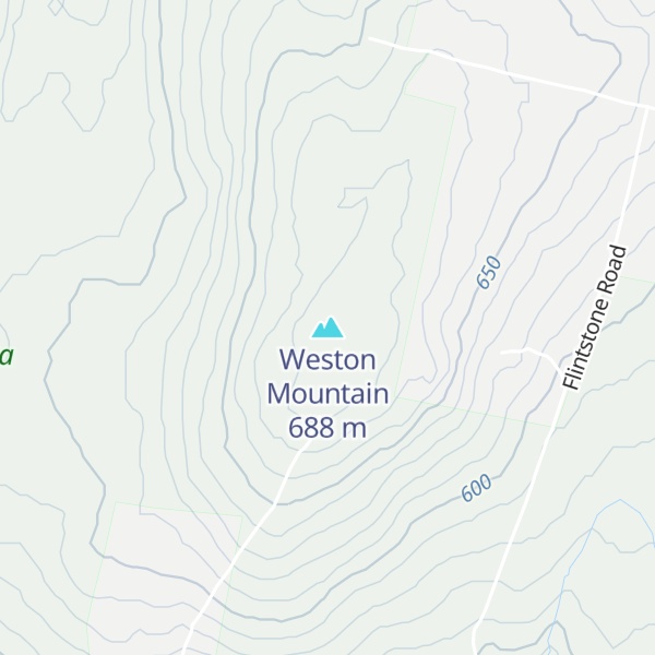 Map of Weston Mountain