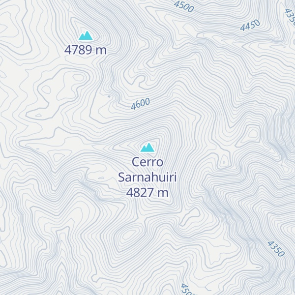 Map of Cerro Sarnahuiri