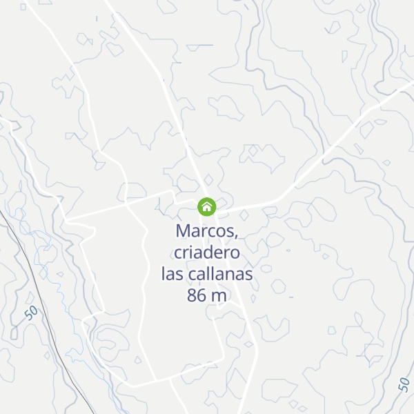 Map of Marcos, criadero las callanas