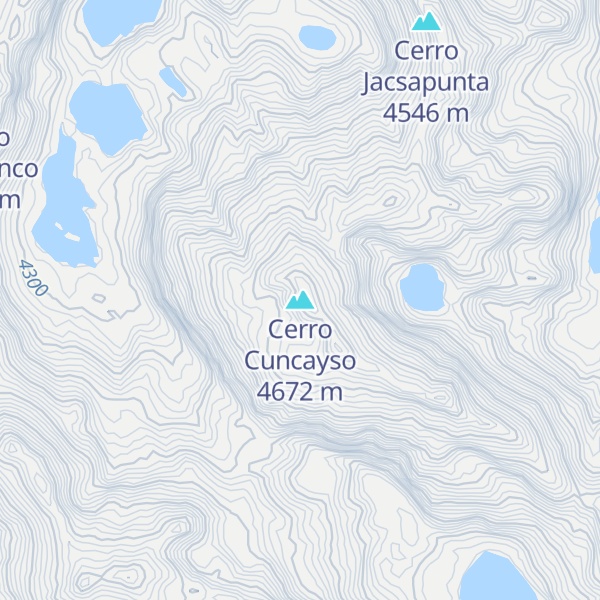 Map of Cerro Cuncayso