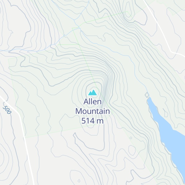 Map of Allen Mountain