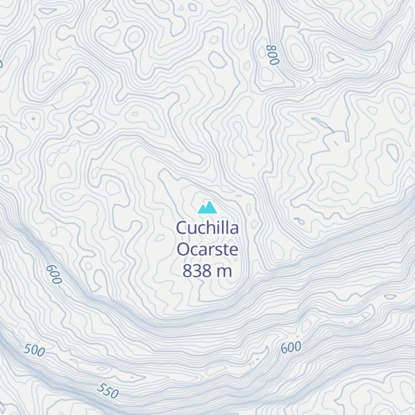 Map of Cuchilla Ocarste