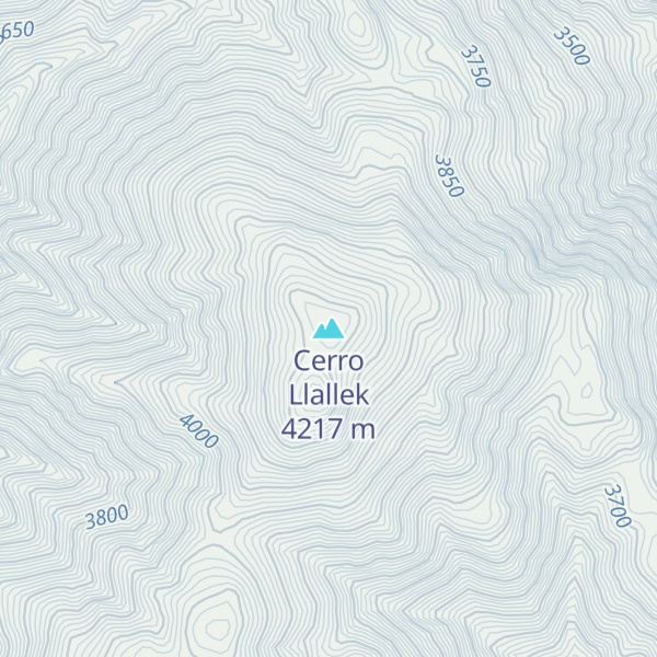 Map of Cerro Llallek