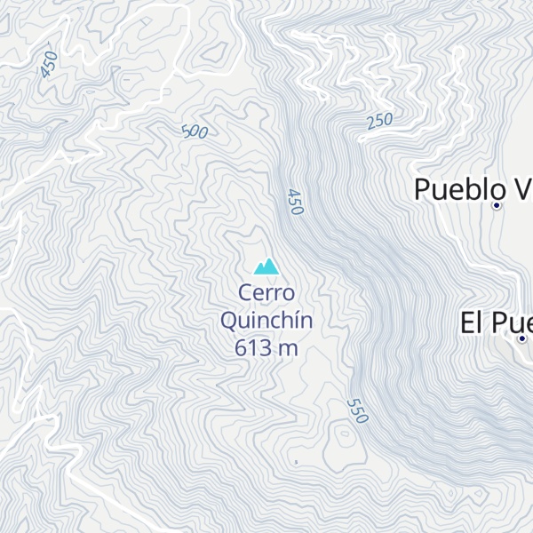 Map of Cerro Quinchín
