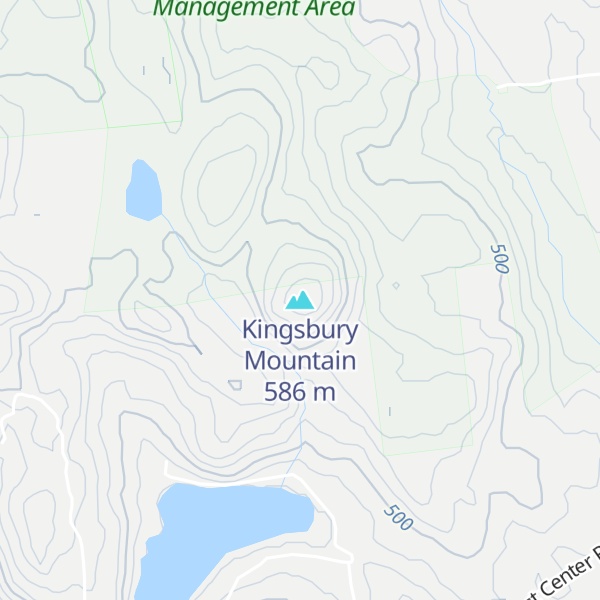 Map of Kingsbury Mountain