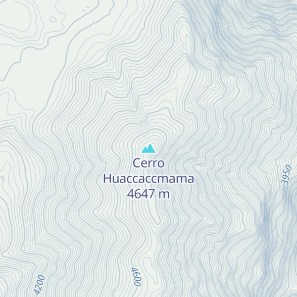 Map of Cerro Huaccaccmama