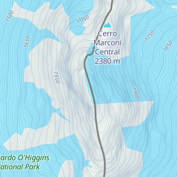 Map of Cerro Marconi Sur