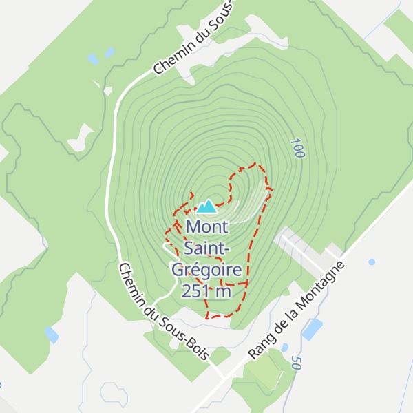 Map of Mont Saint-Grégoire