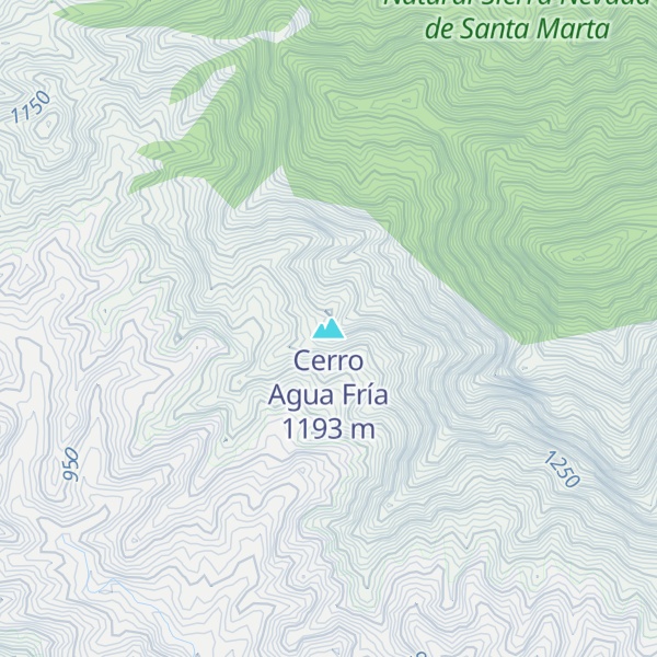 Map of Cerro Agua Fría