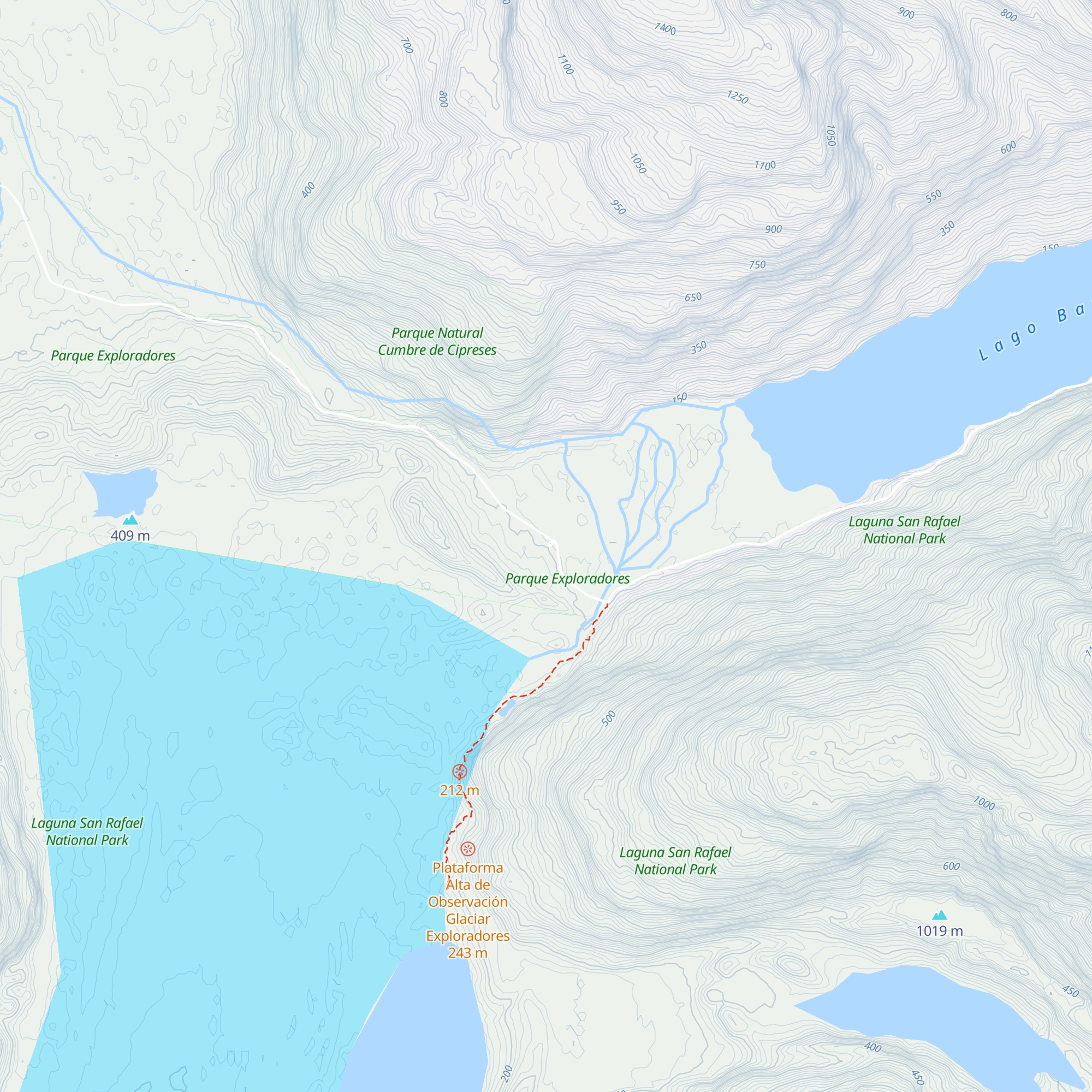 Refugio de La Guias map