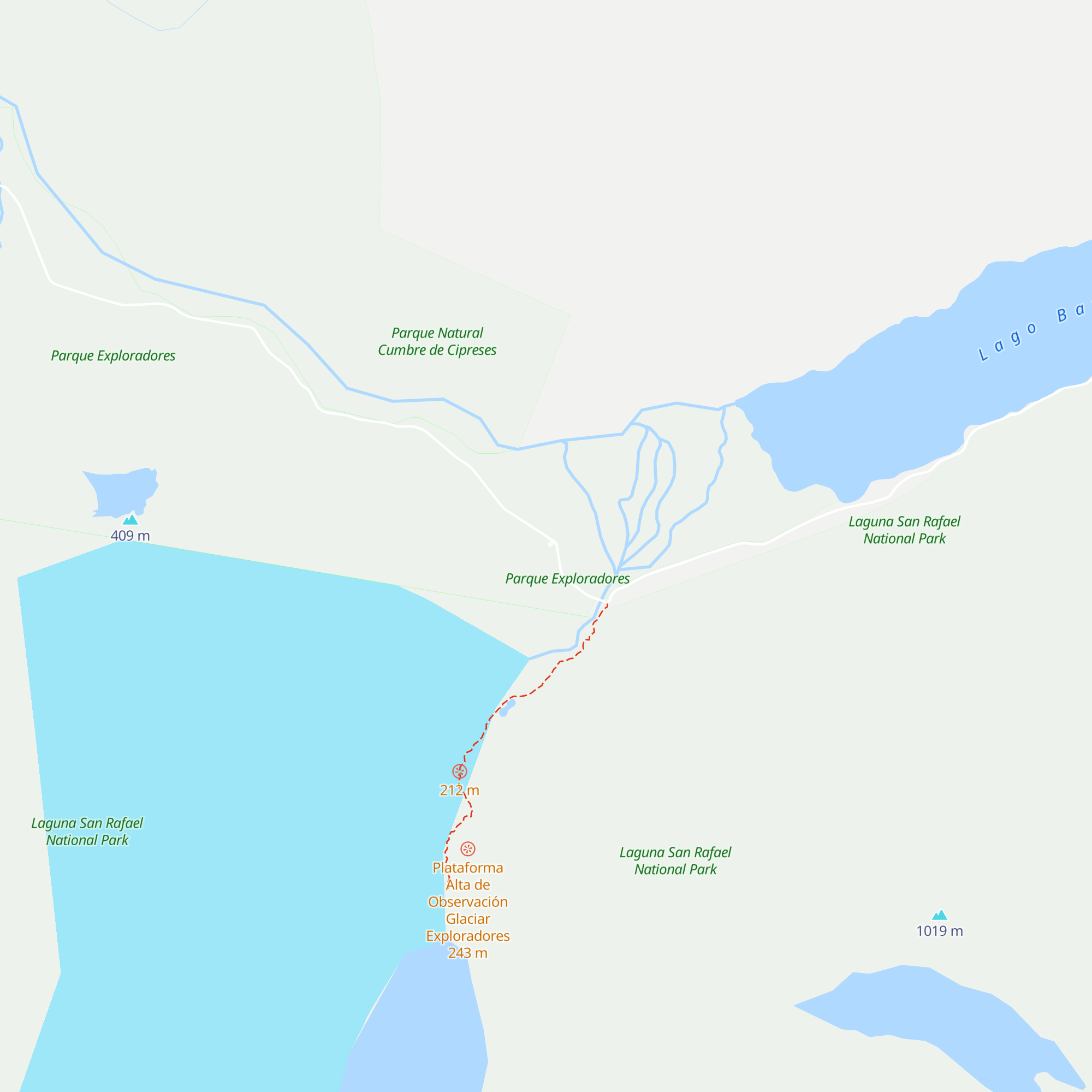 Refugio de La Guias map