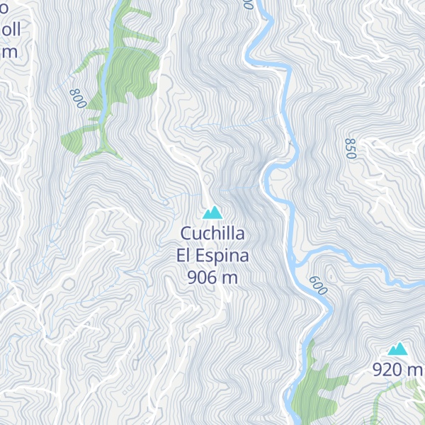 Map of Cuchilla El Espina