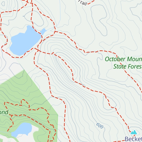 Map of Walling Mountain