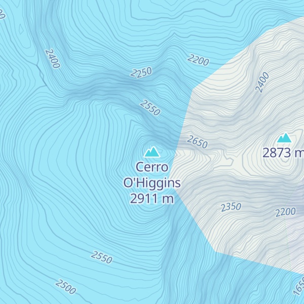Map of Cerro O'Higgins