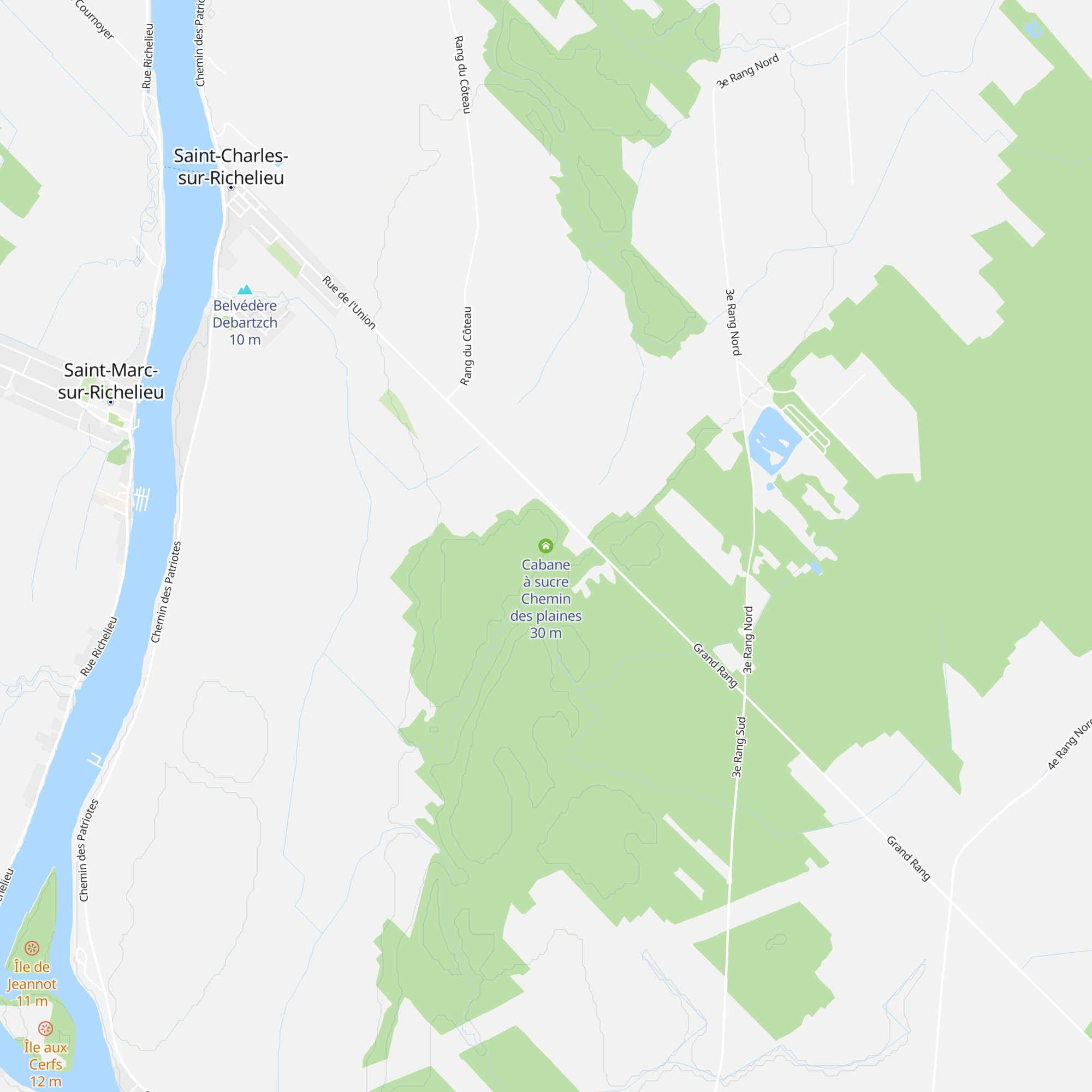 Cabane à sucre Chemin des plaines map