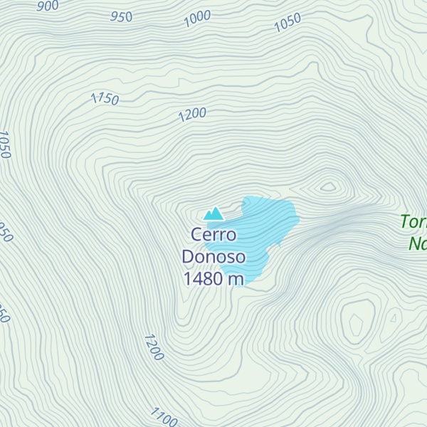 Map of Cerro Donoso